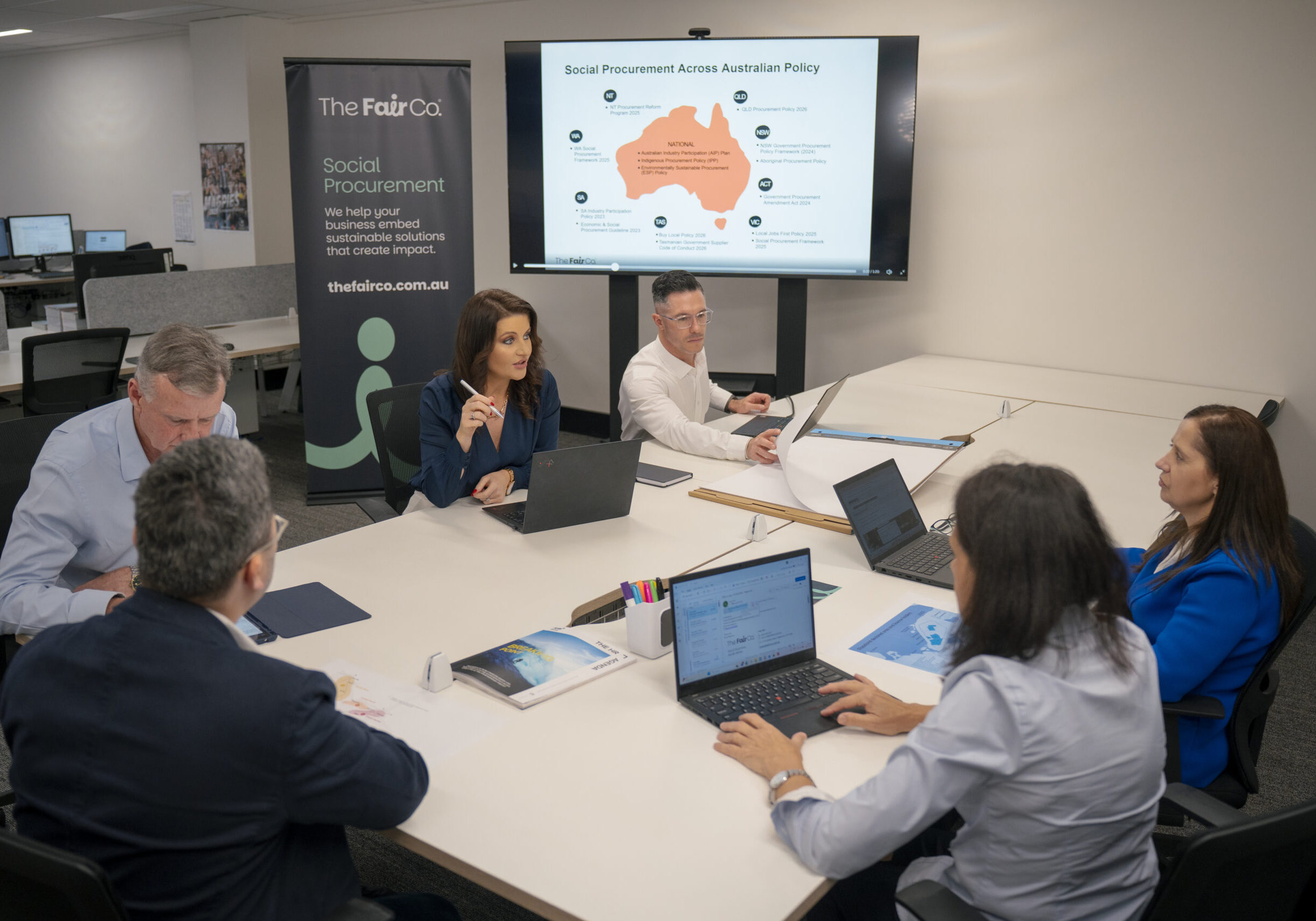 Image of The Fair Co. Team in a meeting